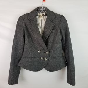 Levi's Wool Tweed Cropped Blazer double breasted